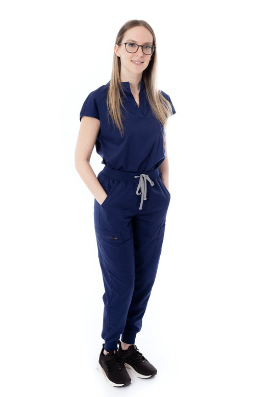 ARIANE DOUBLE SHIFT 2 Pocket Scrub Top + 6 Pocket Jogger Scrub Pant SET