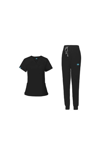 JINA 3 Pocket Scrub Top + 6 Pocket Jogger Scrub Pant SET